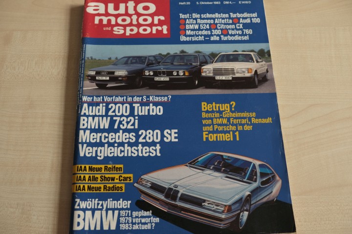 Deckblatt Auto Motor und Sport (20/1983)